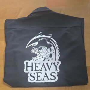 Heavy Seas Gray Casual Button Down Shirt